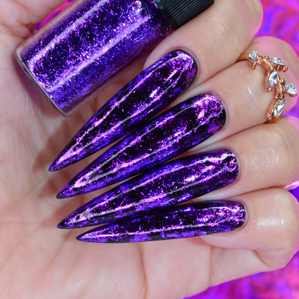 Demeter Purple Metallic Nail Flakes