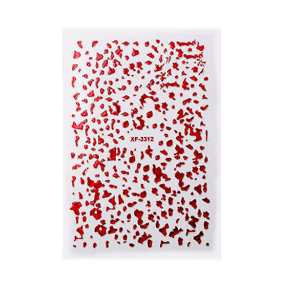 Red Foil Nail Sticker Sheet
