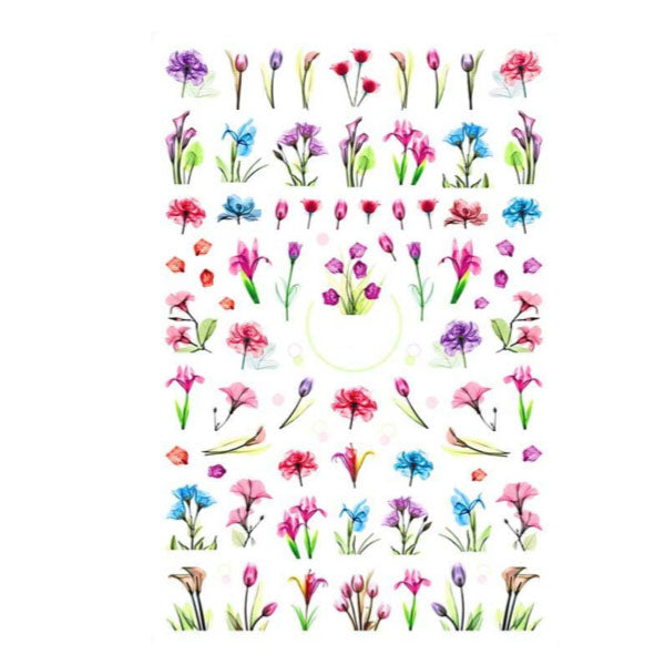 Spring Flowers Nail Stickers