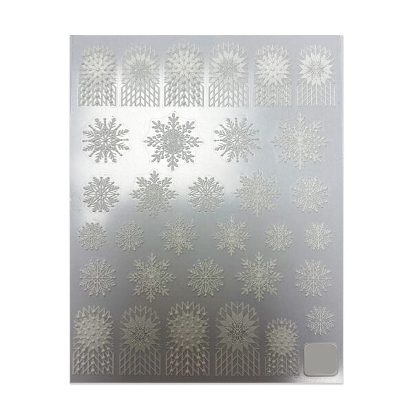 5D Large Snowflakes Pattern Sticker Sheet