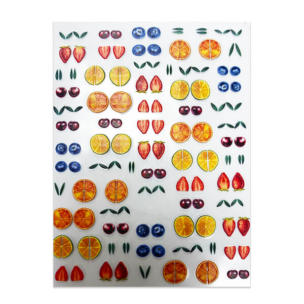 5D Sliced Fruit Pattern Sticker Sheet