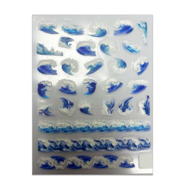 5D Ocean Waves Pattern Sticker Sheet