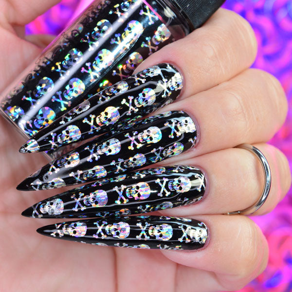 Catacombs Holographic Skull Nail Foil