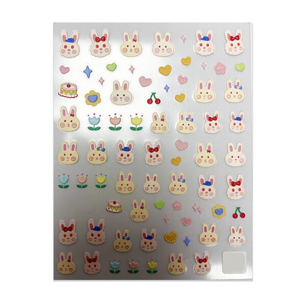5D Easter Bunnies Pattern Sticker Sheet
