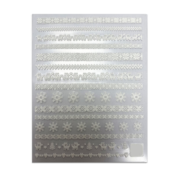 5D Festive Snowflake Pattern Sticker Sheet