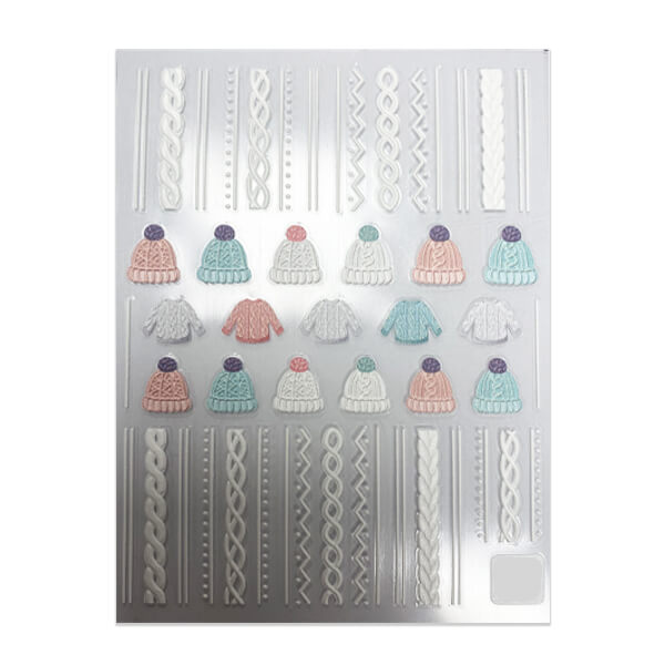 5D Winter Cable Knit & Hats Sticker Sheet