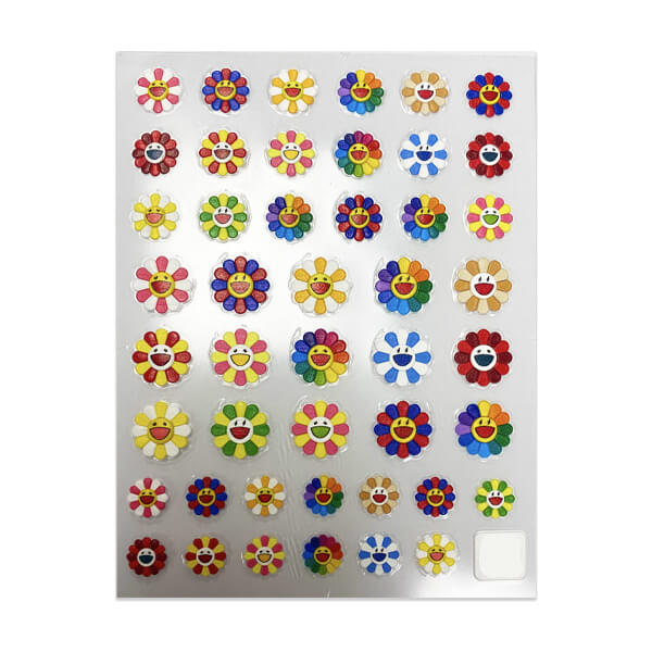 5D Flower Faces Pattern Sticker Sheet