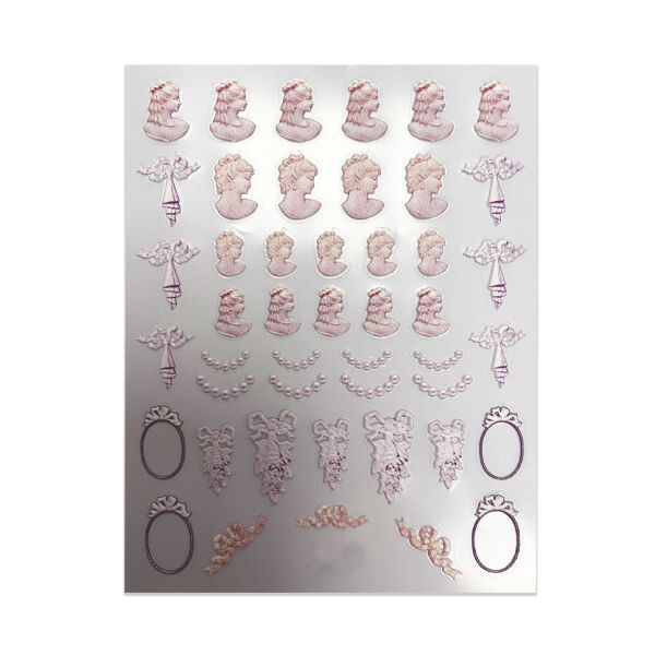 5D Stone Bust Pink Stickers