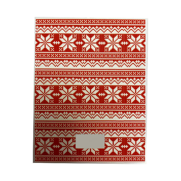 5D Red & White Festive Pattern Sticker Sheet
