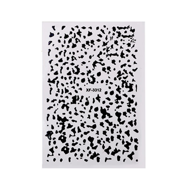 Black Foil Nail Sticker Sheet