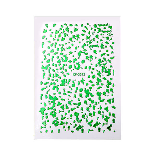 Green Foil Nail Sticker Sheet