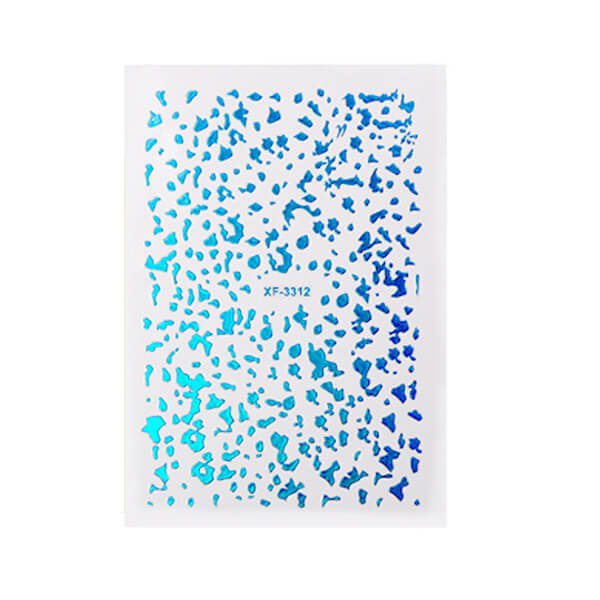 Blue Foil Nail Sticker Sheet