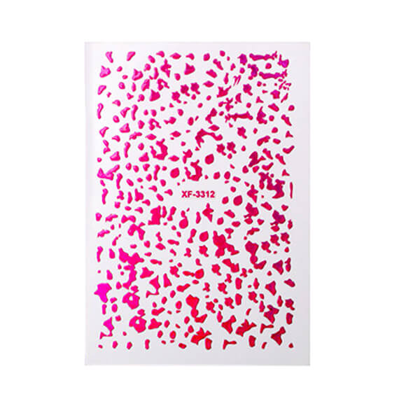 Pink Foil Nail Sticker Sheet