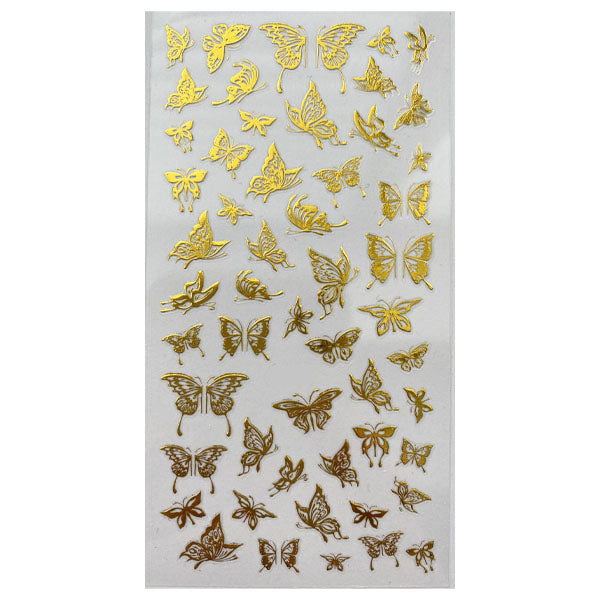 Gold Butterfly Nail Stickers 13