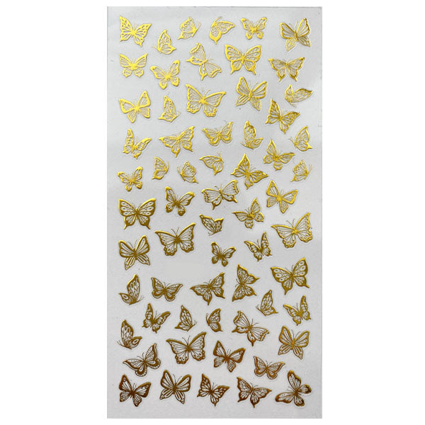 Gold Butterfly Nail Stickers 20