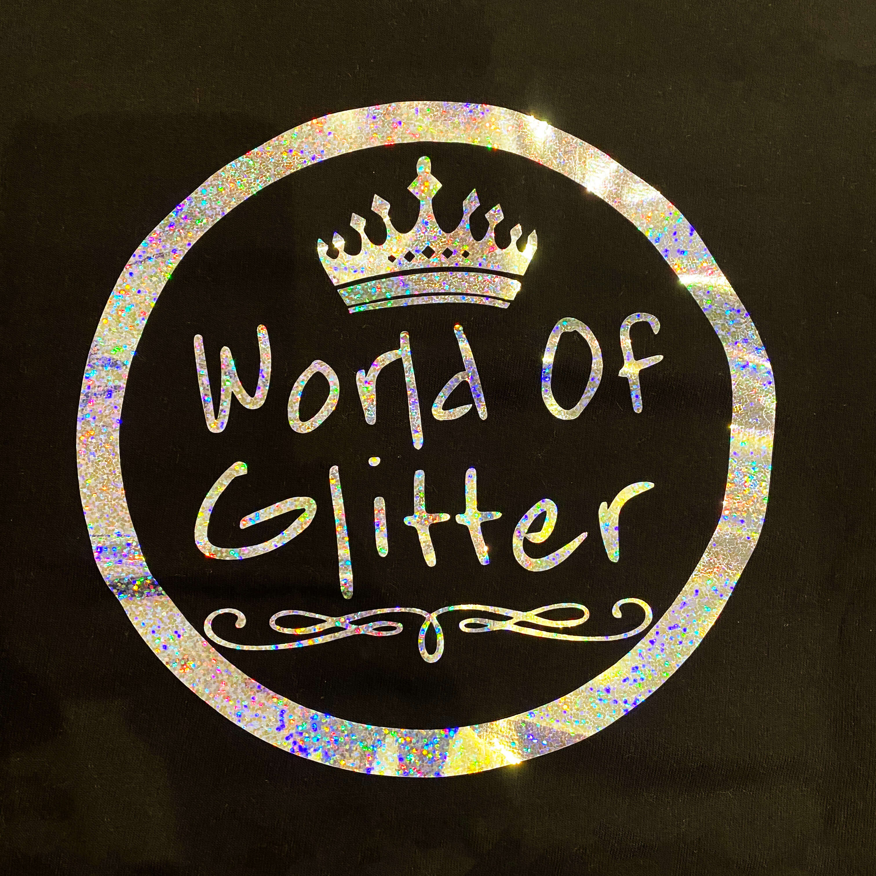World Of Glitter Black Hoodie
