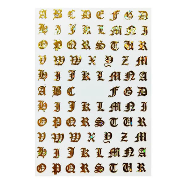 Olde English Letters Gold Holo