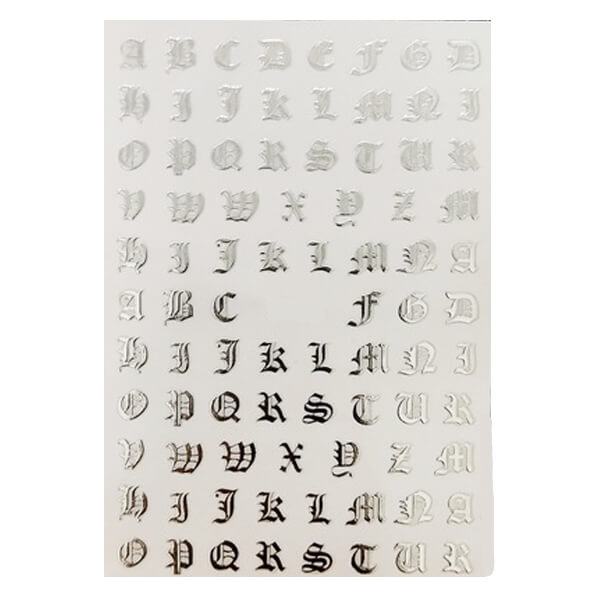 Olde English Letters Silver