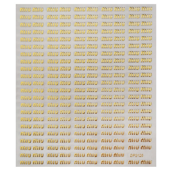 Miu Miu Gold Sticker Sheet