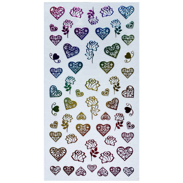 Hearts And Roses Multi Sticker Sheet