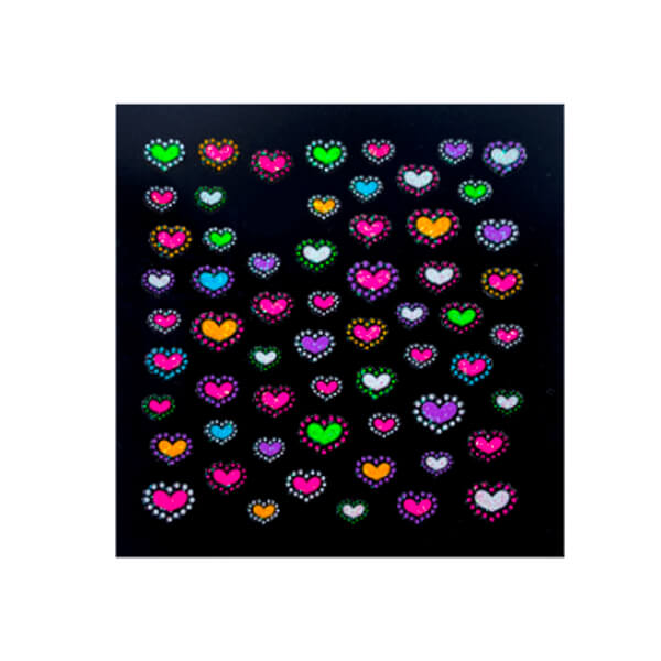 Neon Hearts Sticker Sheet