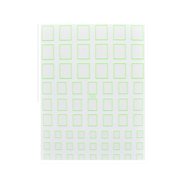 Neon Green Square Shape Sticker Sheet