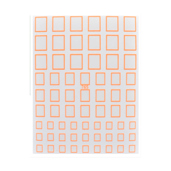 Neon Orange Square Sticker Sheet