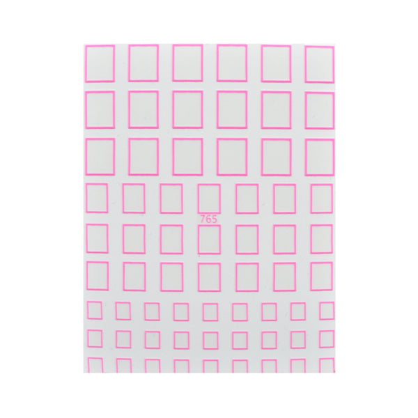 Neon Pink Square Sticker Sheet