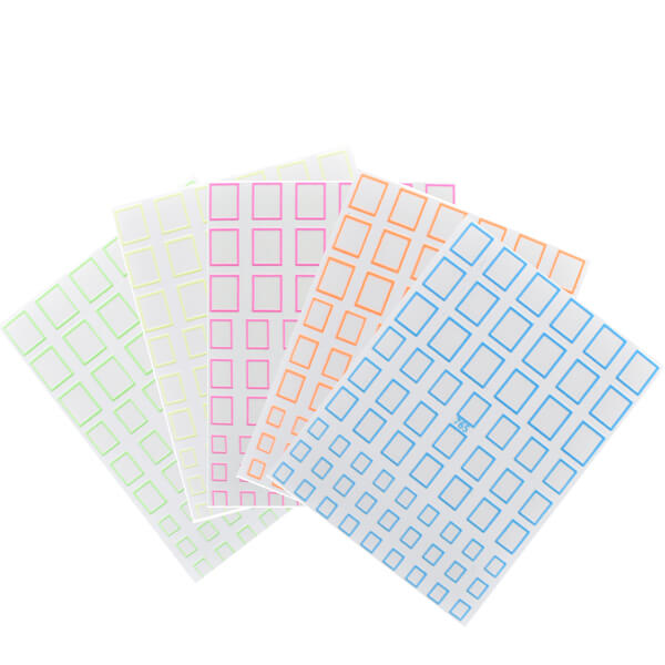 Neon Square Sticker Sheet Collection