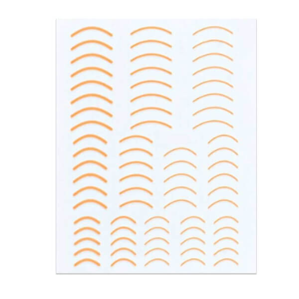 Orange Curve Line Stickers