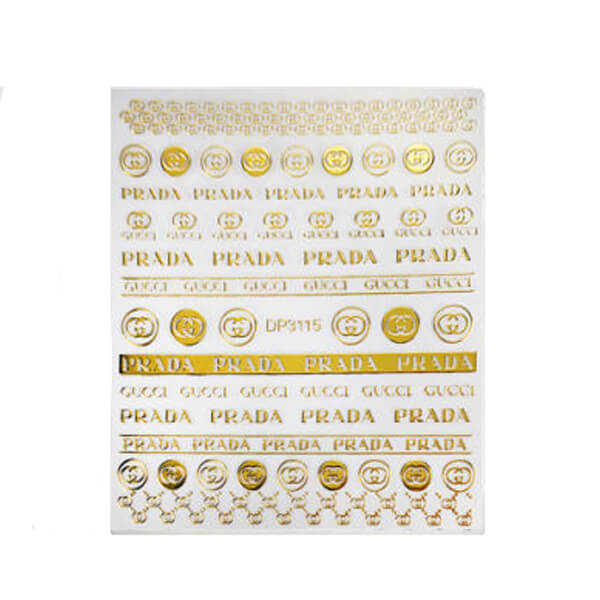 Designer Mix Gold Sticker Sheet