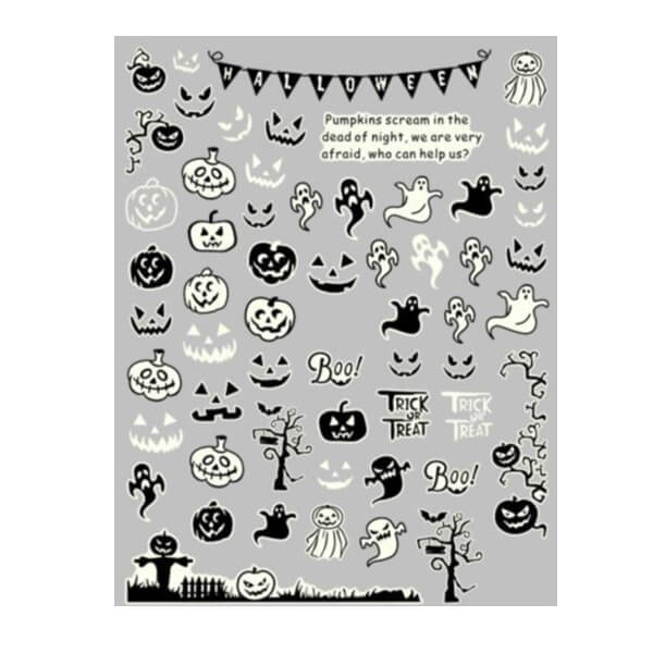 Pumpkin Party Glow In The Dark Sticker Sheet