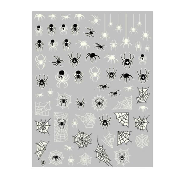 Spiders Glow In The Dark Sticker Sheet