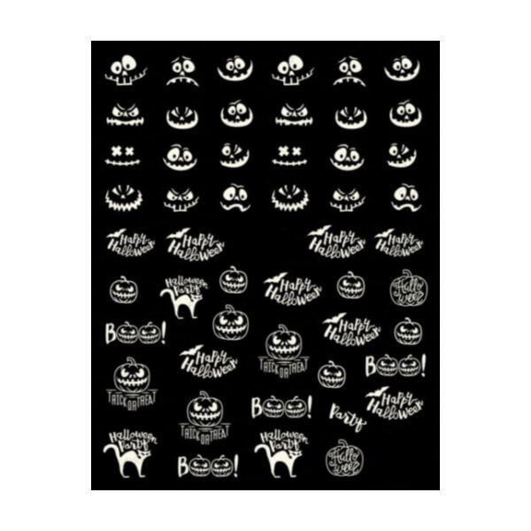 Spooky Faces Glow In The Dark Sticker Sheet