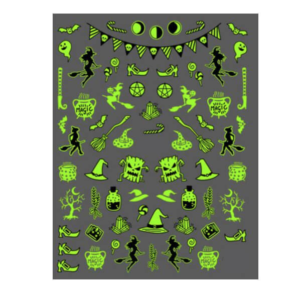 Witch Party Glow In The Dark Sticker Sheet