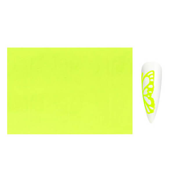 Yellow Neon Butterfly Stickers
