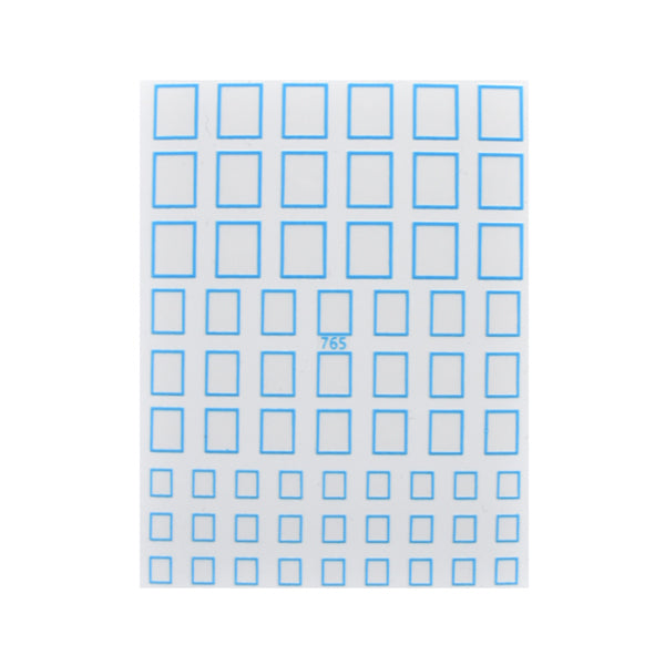 Neon Blue Square Sticker Sheet